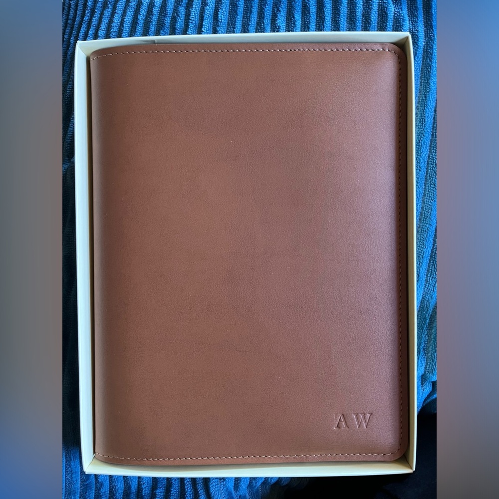 Graphic Image Brown Leather Lined Journal